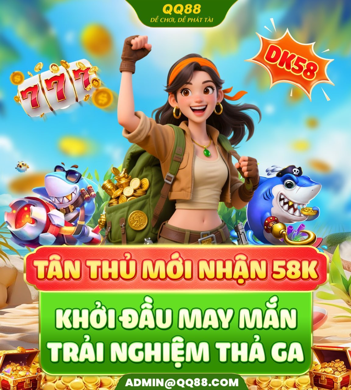 Đăng ký tài khoản QQ88 tặng 58K